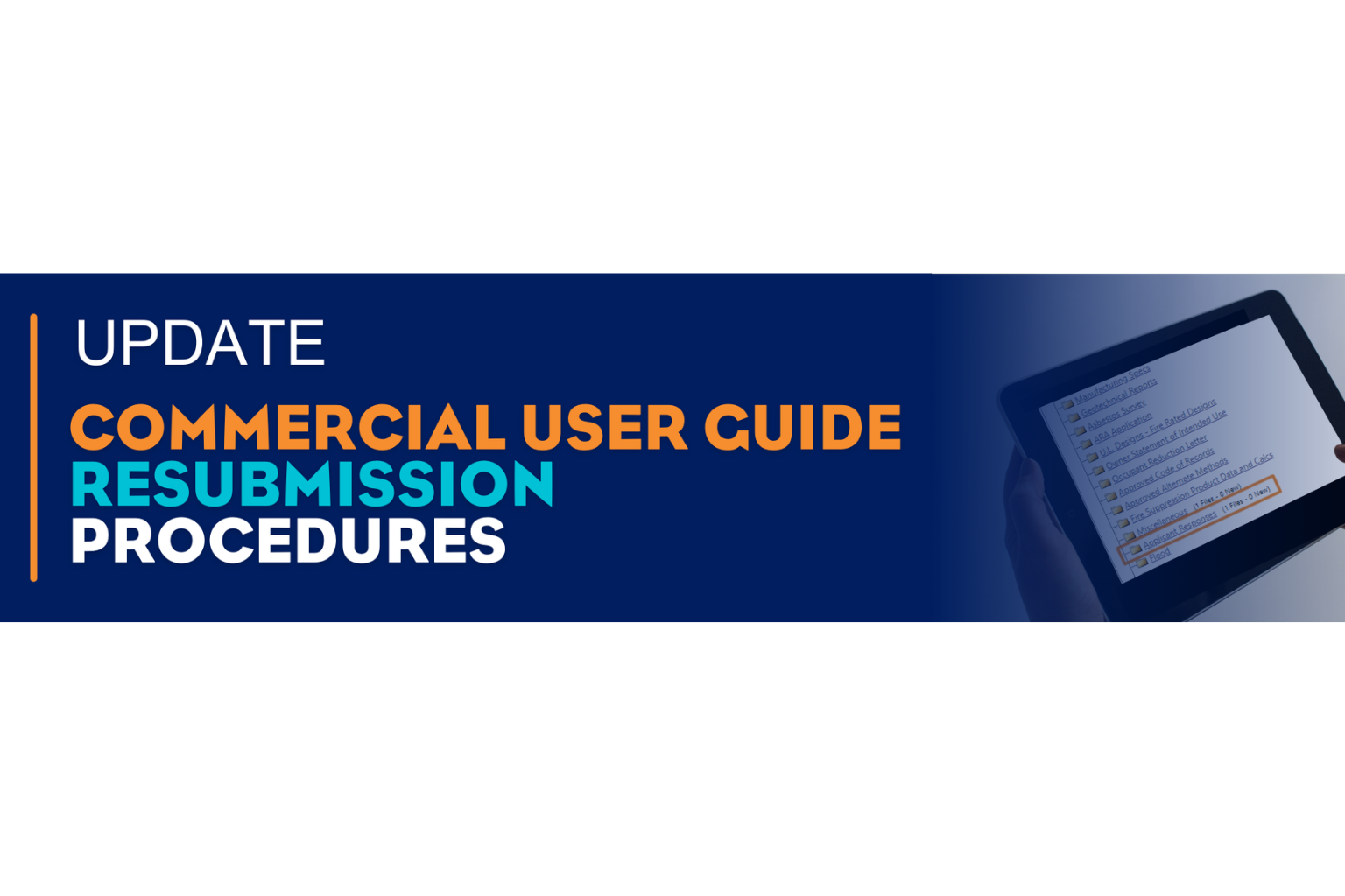 Commercial User Guide Update: Simplified Resubmittal Response Process
